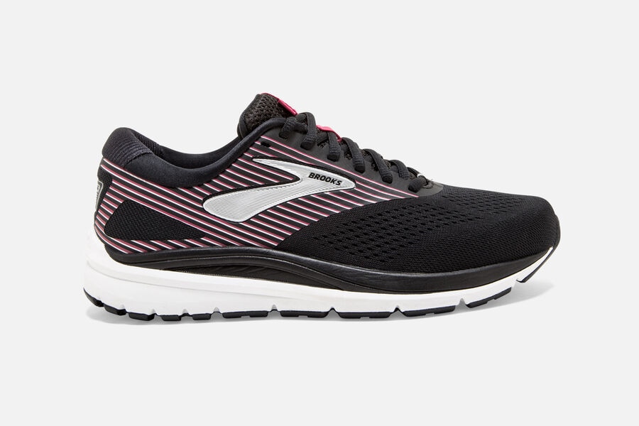 Brooks Running Shoes Womens Black/Pink/Silver - Addiction 14 Road - 7926-WHATJ